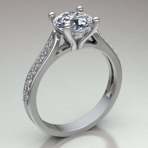 solitary ring women 3D print model