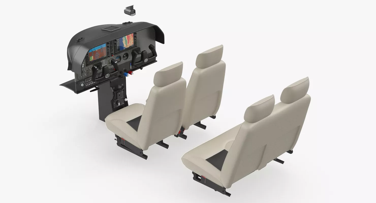 Light Airplane Cabin 3D model