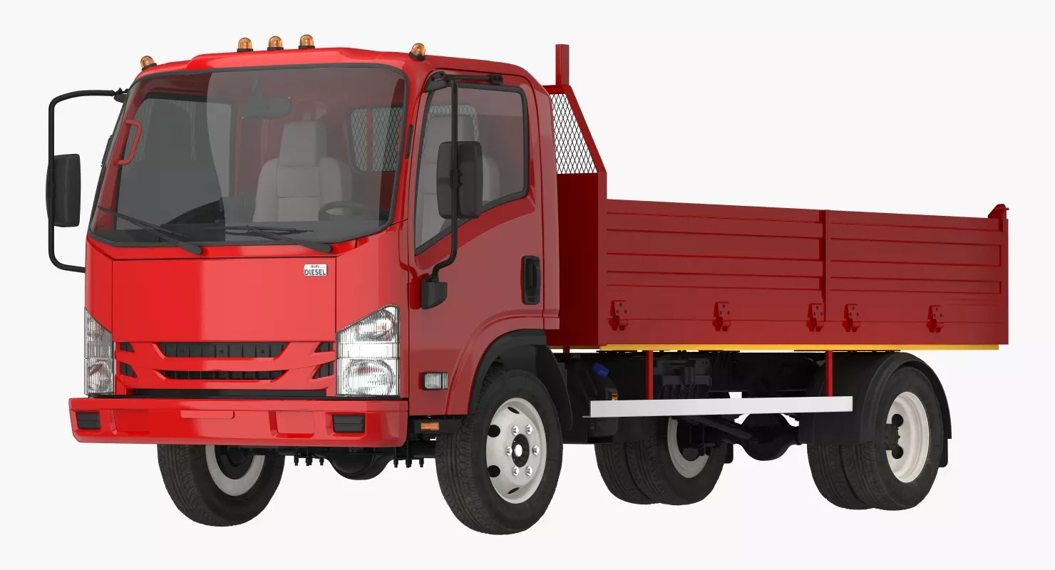 Dropside Truck Generic Simple Interior 3D model