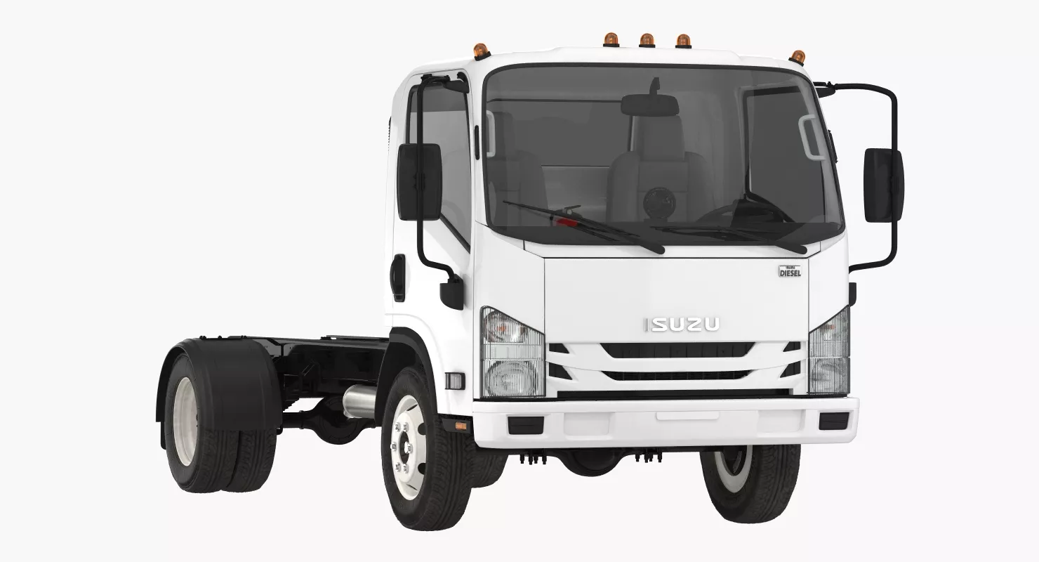 Commercial Truck Isuzu NPR 2018 Simple Interior 3D model
