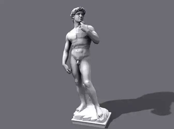 David Statue by Michelangelo 3D Model Low-poly 3D model