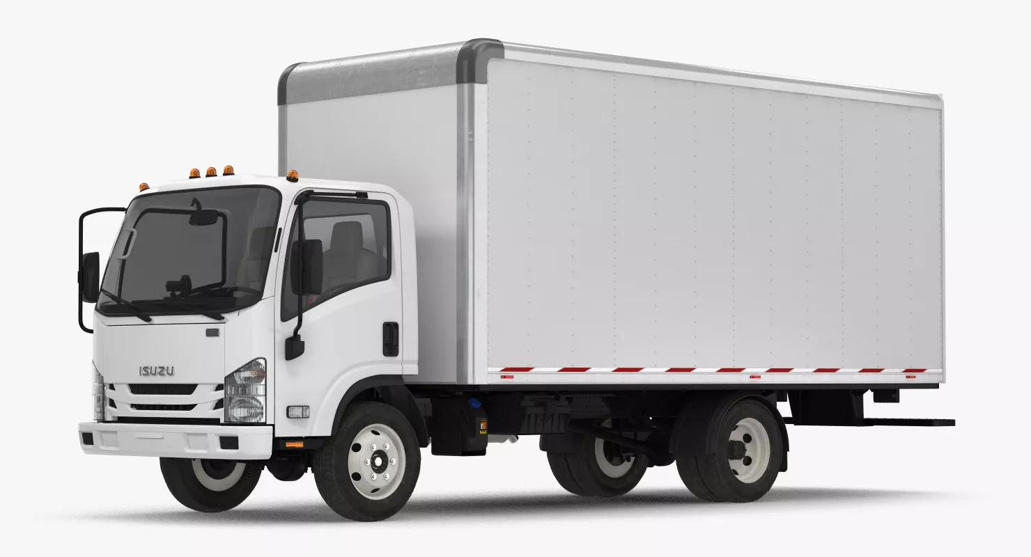 Box Truck Isuzu NPR 2018 Simple Interior 3D model