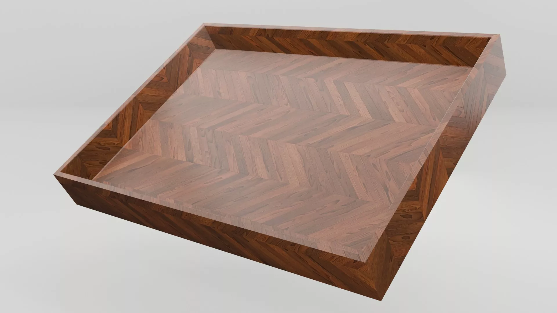 Bamboo Tray Low-poly 3D model