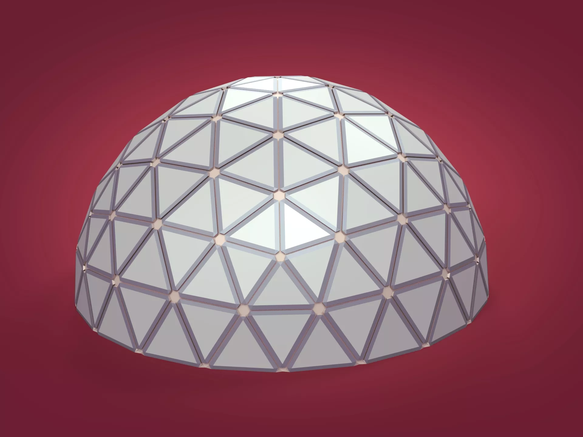 Geodesic Dome Low-poly 3D model