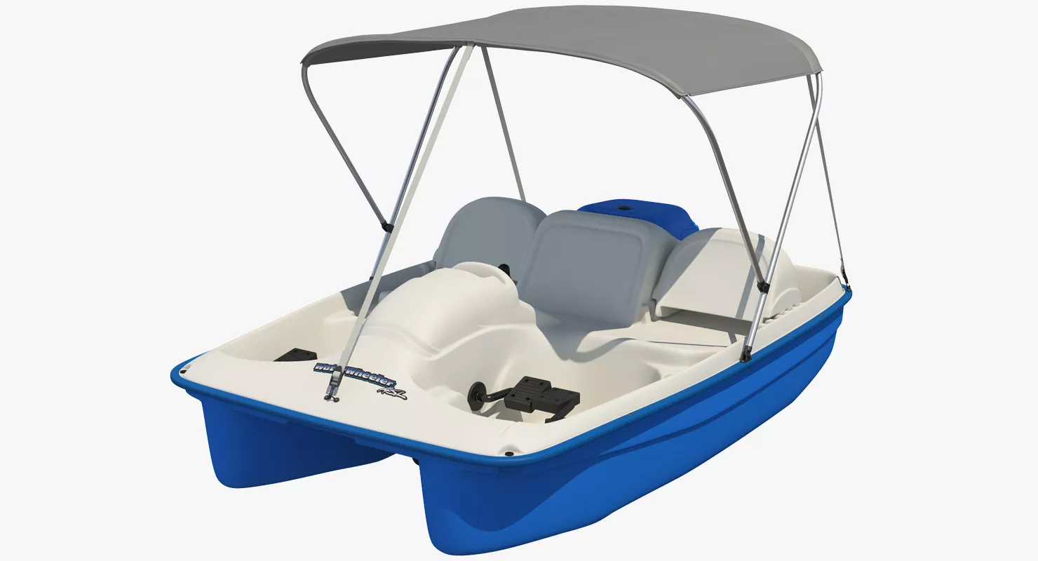 Pedal Boat with Canopy 3D model
