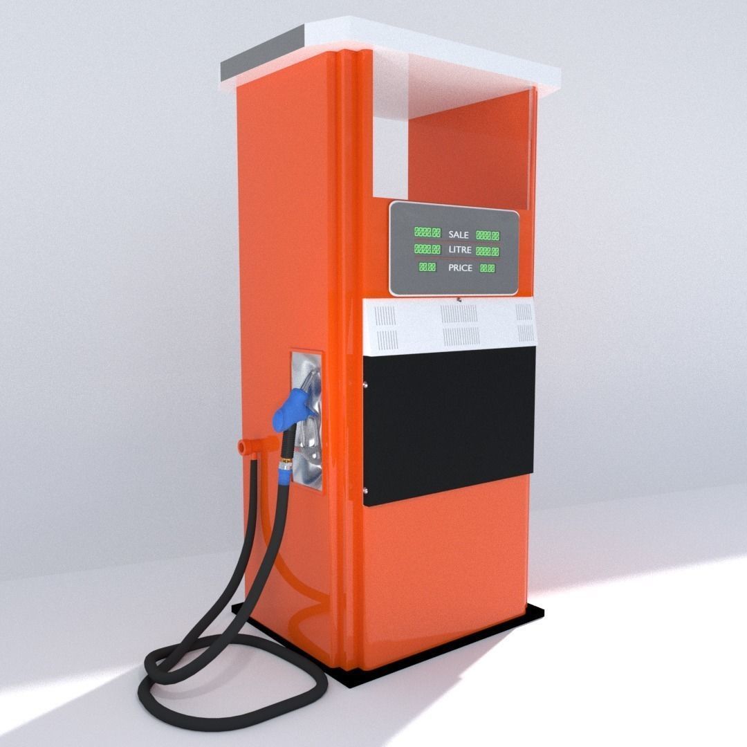 Fuel Bowser and Pump 3D model_0