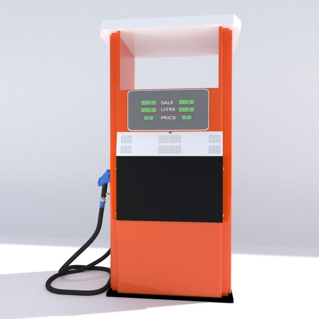 Fuel Bowser and Pump 3D model_2