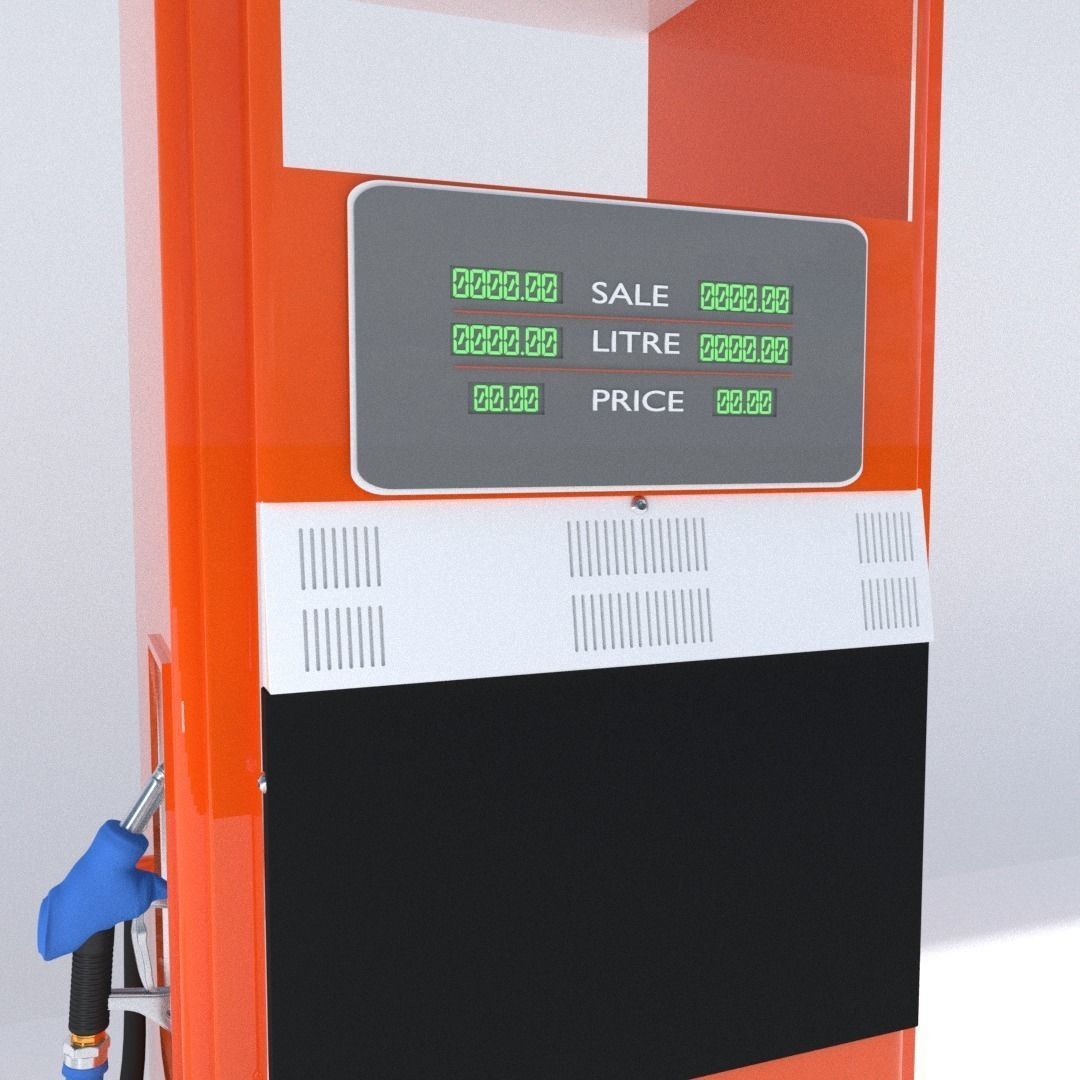 Fuel Bowser and Pump 3D model_4