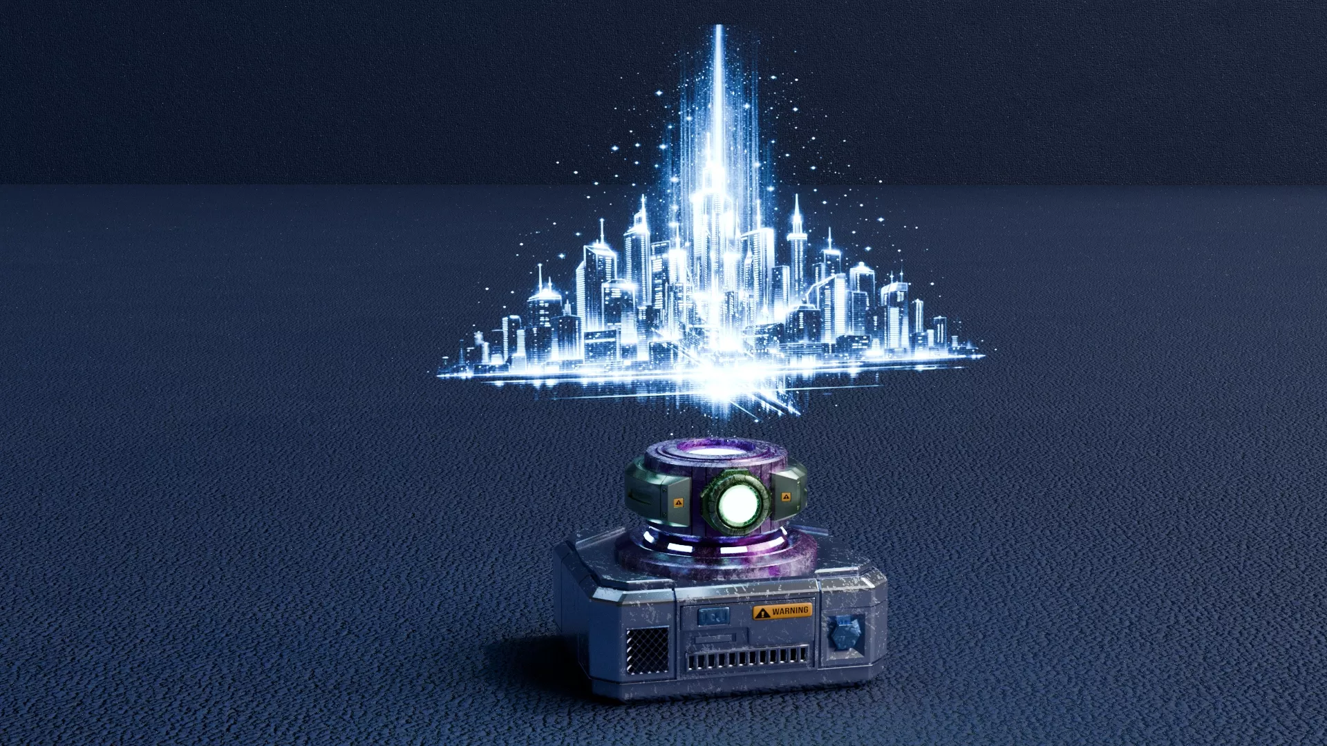 Hologram Device - Sci-Fi Holographic Projector Low-poly 3D model