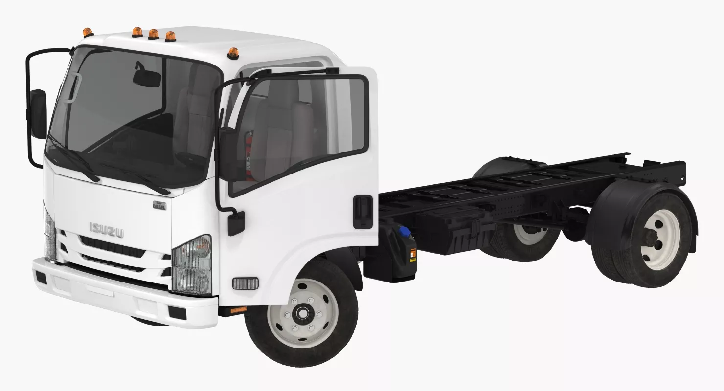 Commercial Truck Isuzu NPR 2018 Rigged 3D model