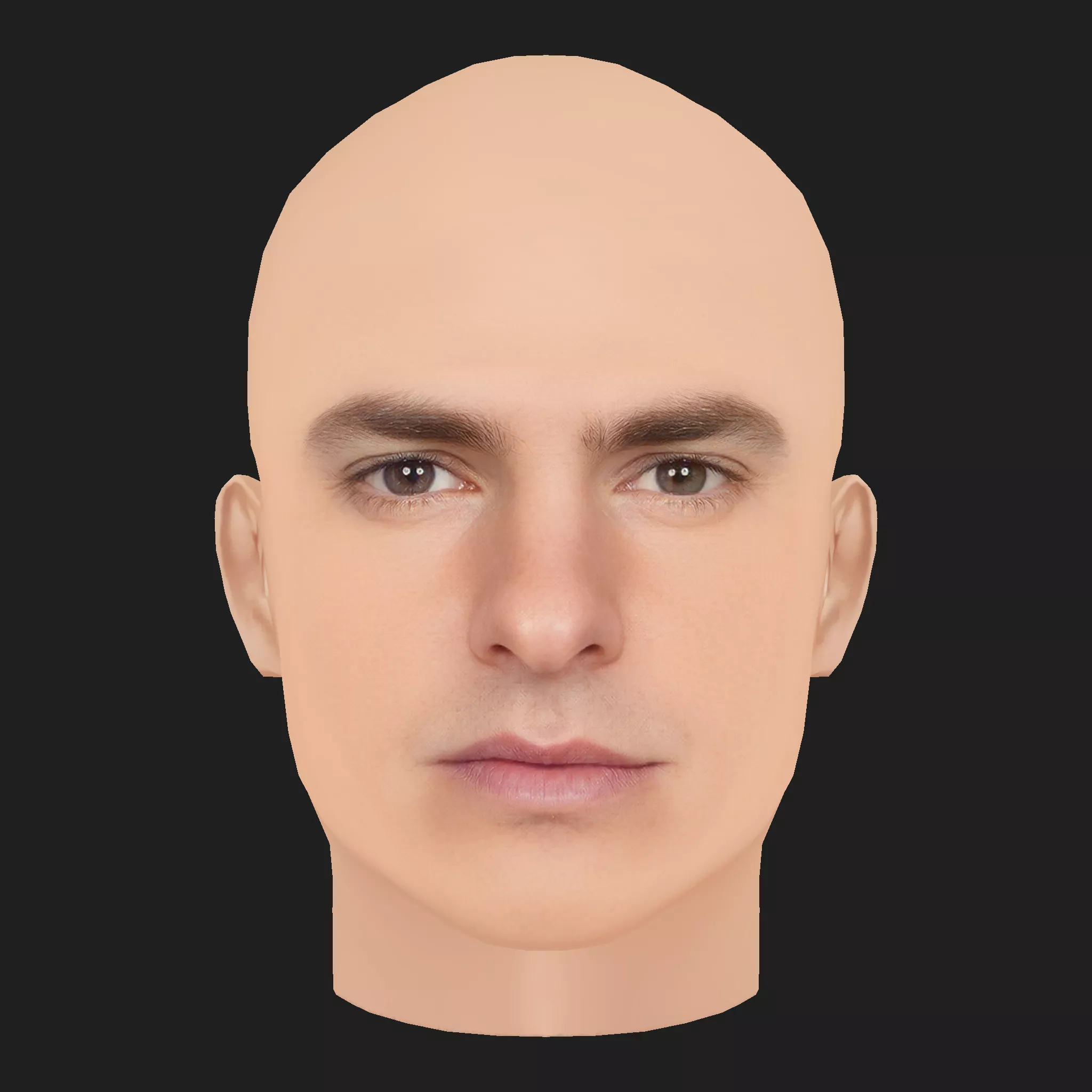 Low Poly Andrew Garfield Head Low-poly 3D model