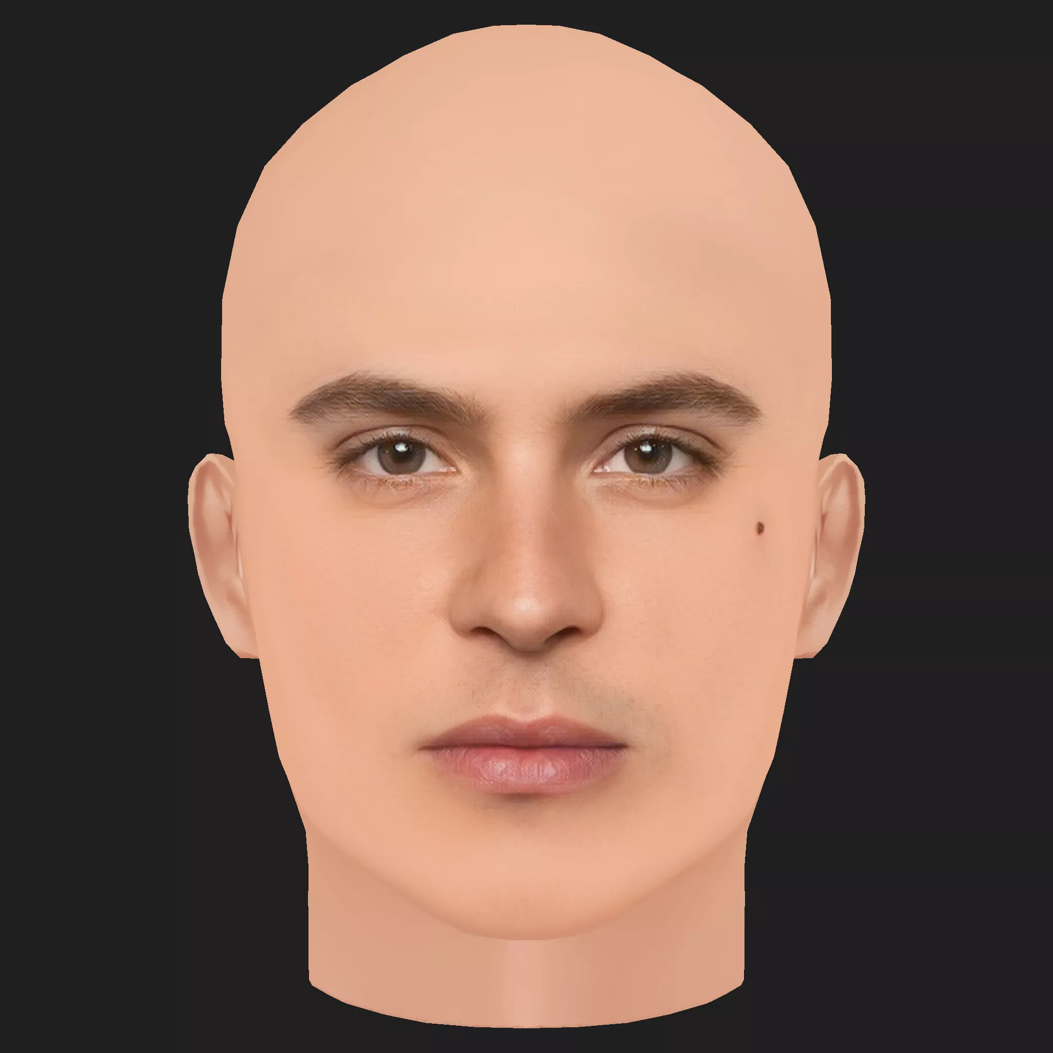 Low Poly Aron Piper Head Low-poly 3D model