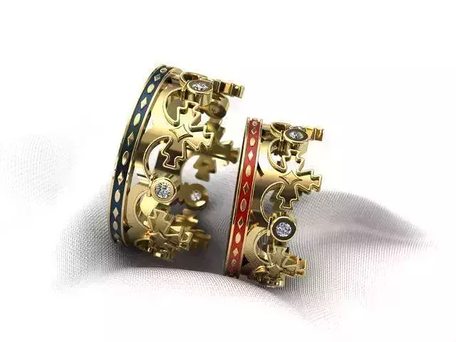 obr 150 Crown Engagement Ring  3D print model