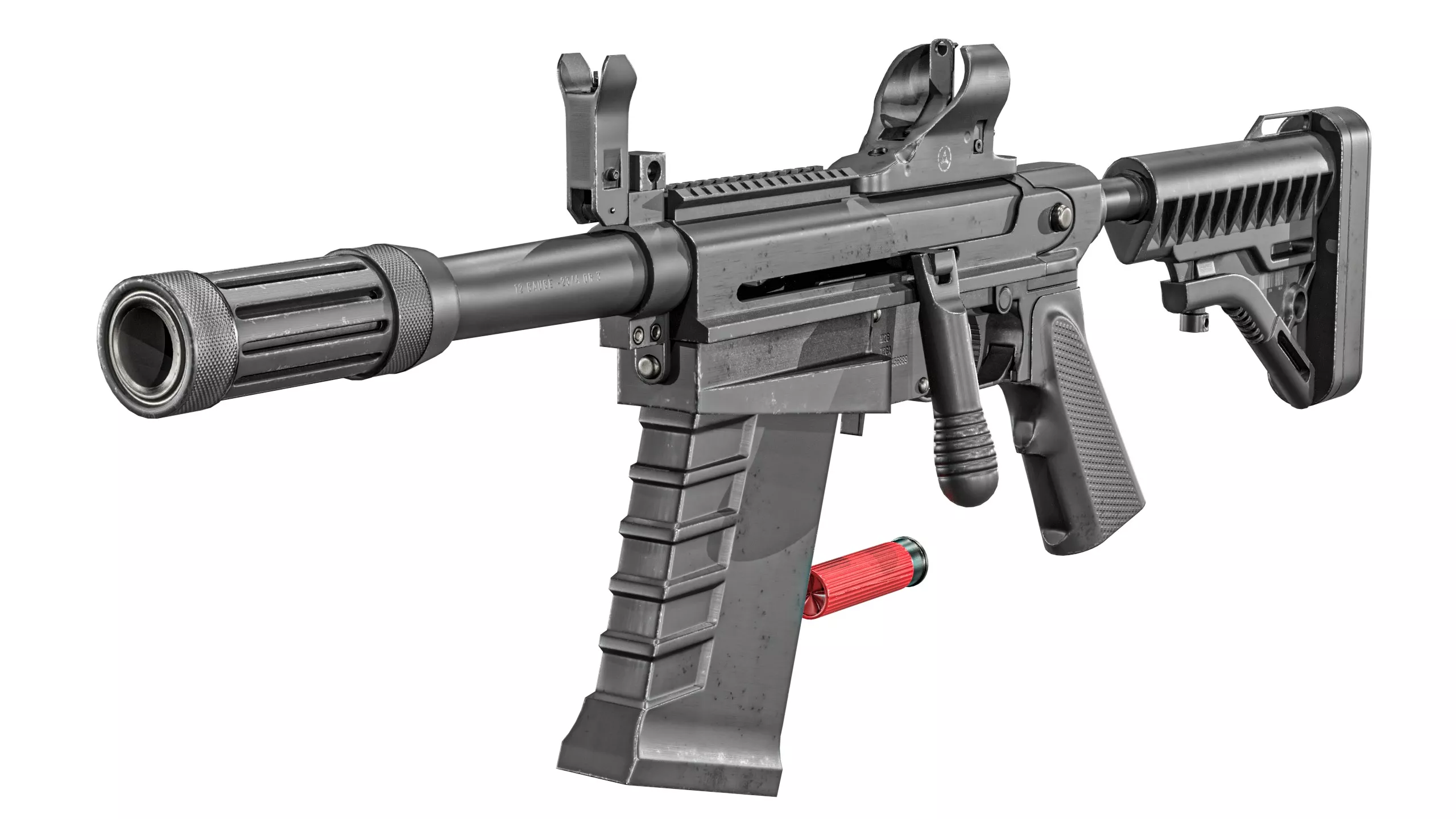 M26 Mass Shotgun Low-poly 3D model