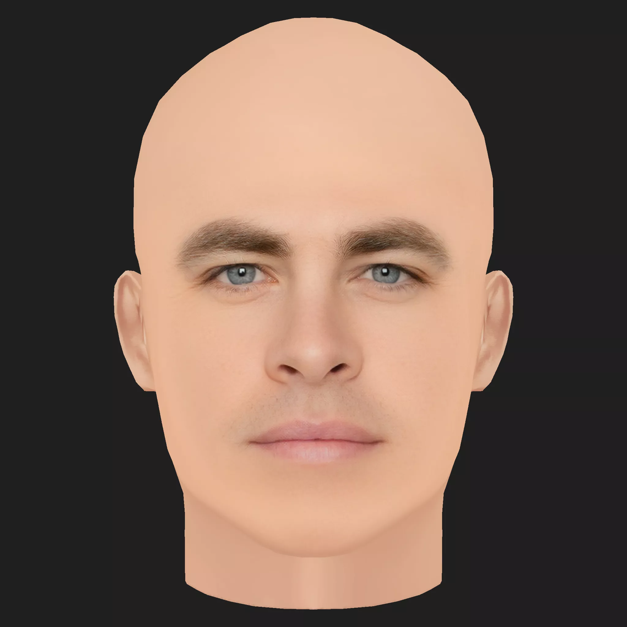 Low Poly Chris Pine Head Low-poly 3D model