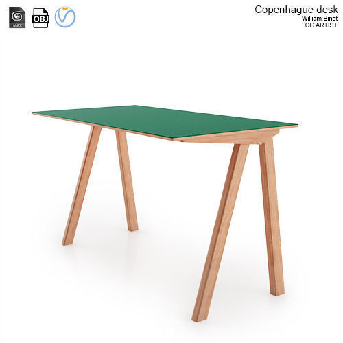 Copenhague chair and desk by Ronan Erwan Bouroullec Free 3D model_5