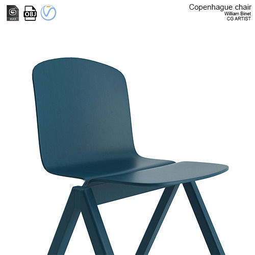 Copenhague chair and desk by Ronan Erwan Bouroullec Free 3D model_3