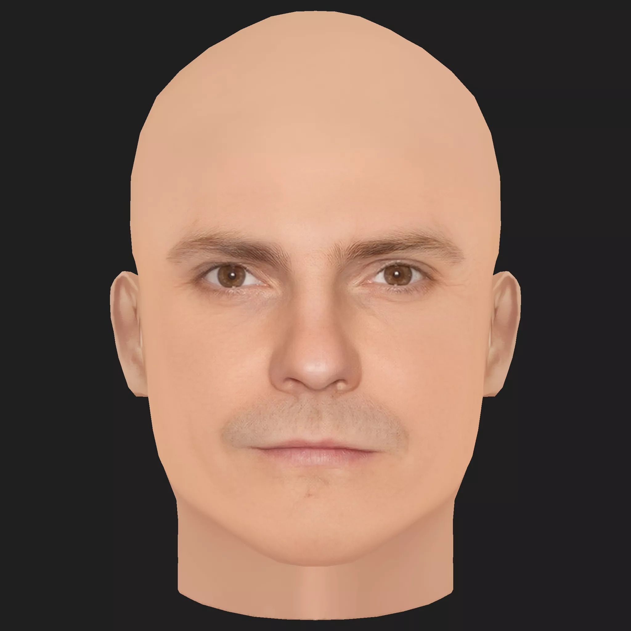 Low Poly Daniel Bruhl Head Low-poly 3D model