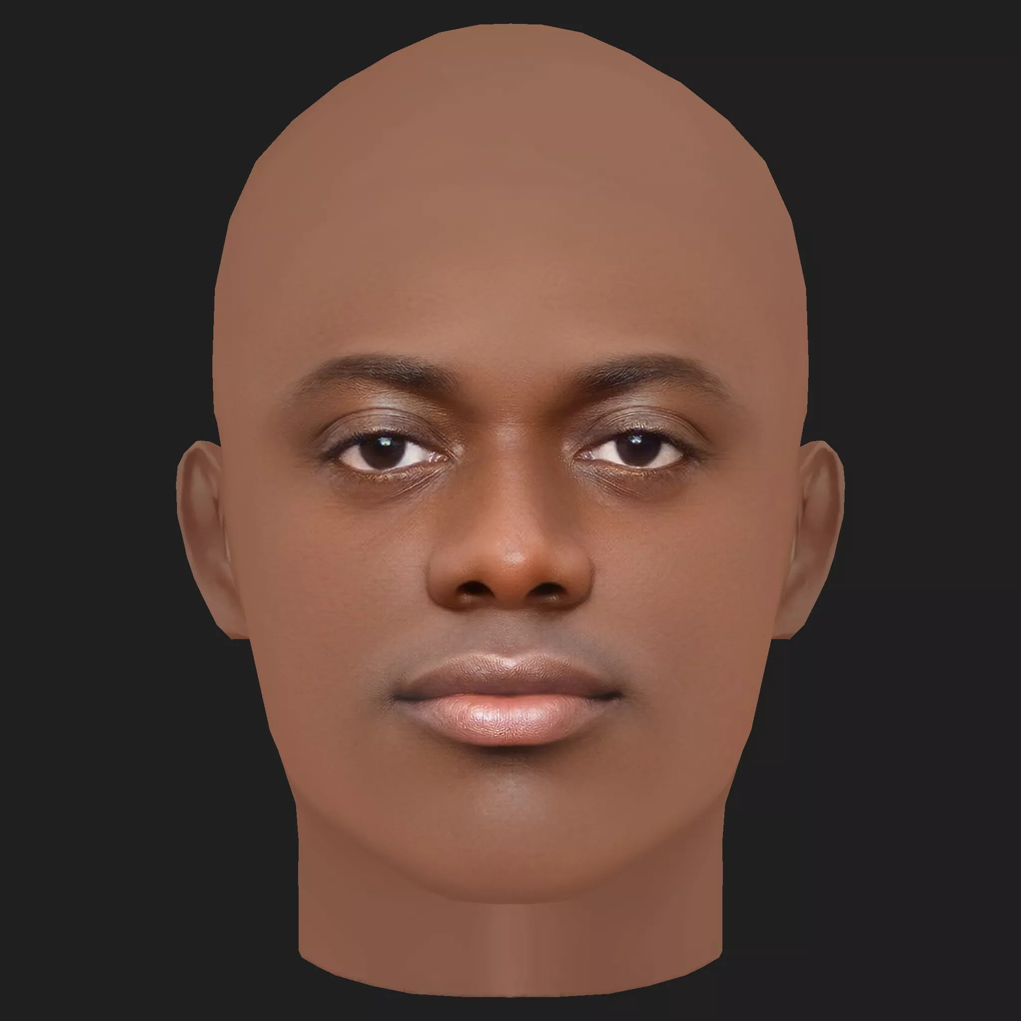 Low Poly Daniel Kaluuya Head Low-poly 3D model