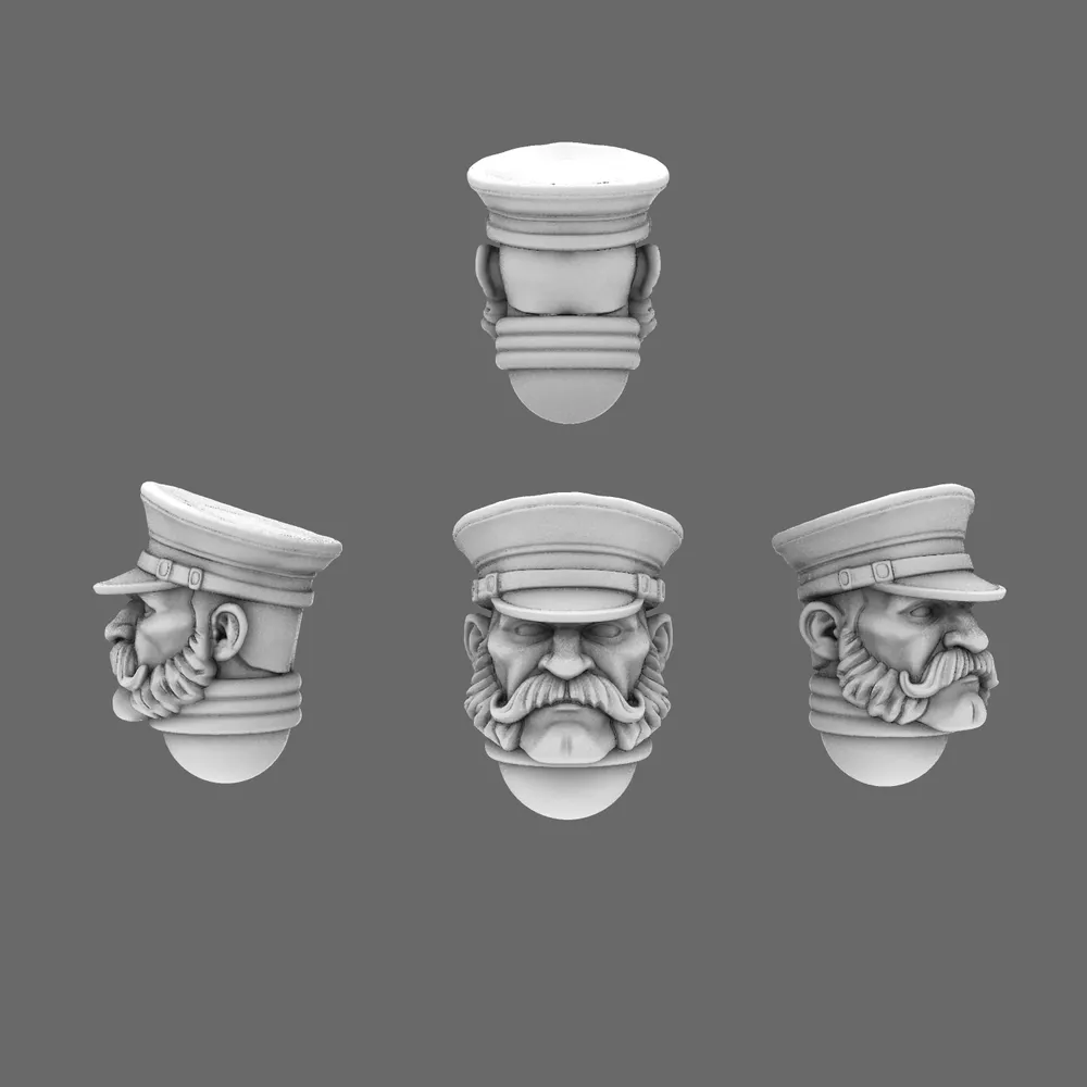 Space Knights 1899 Imperial Navy Heads 3D print model