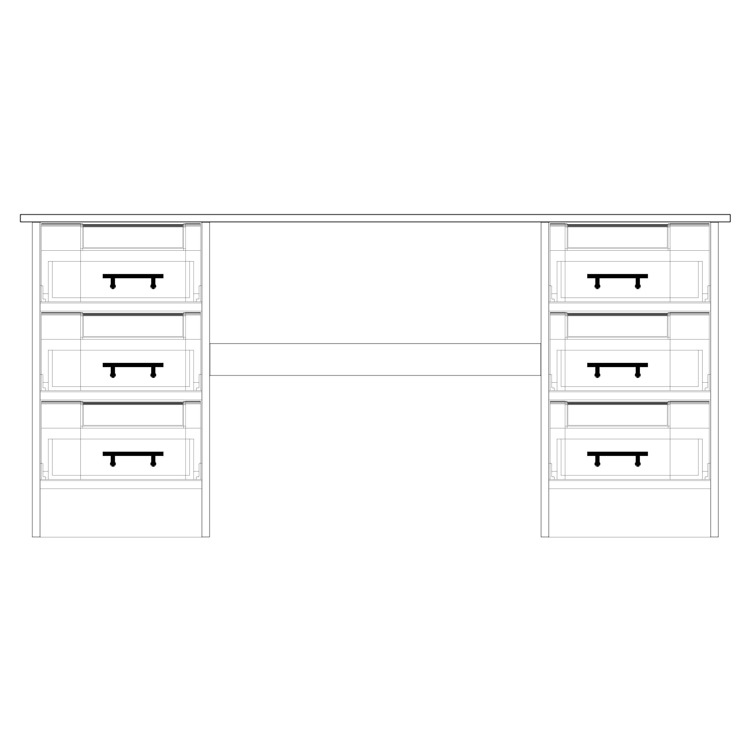Office Table 3D model_3