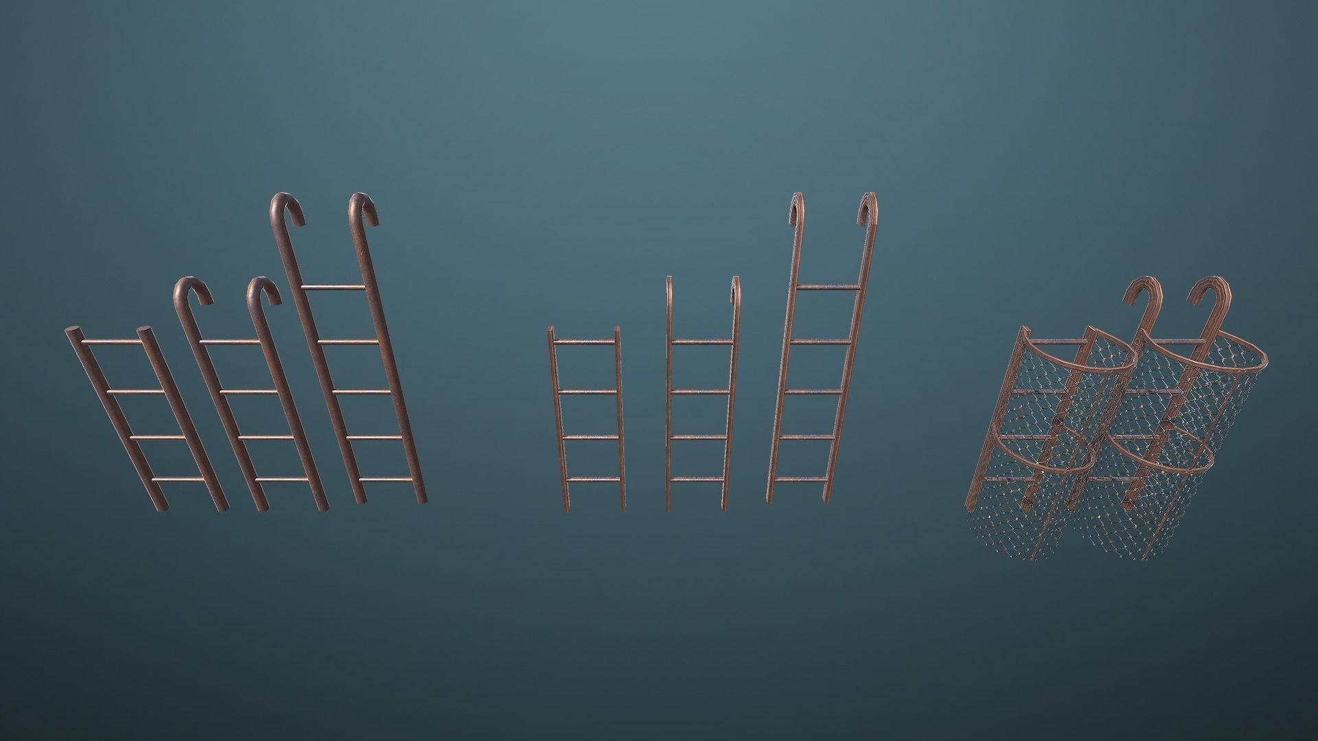 Unity PBR Modular Guard Tower Set Low-poly 3D model_17