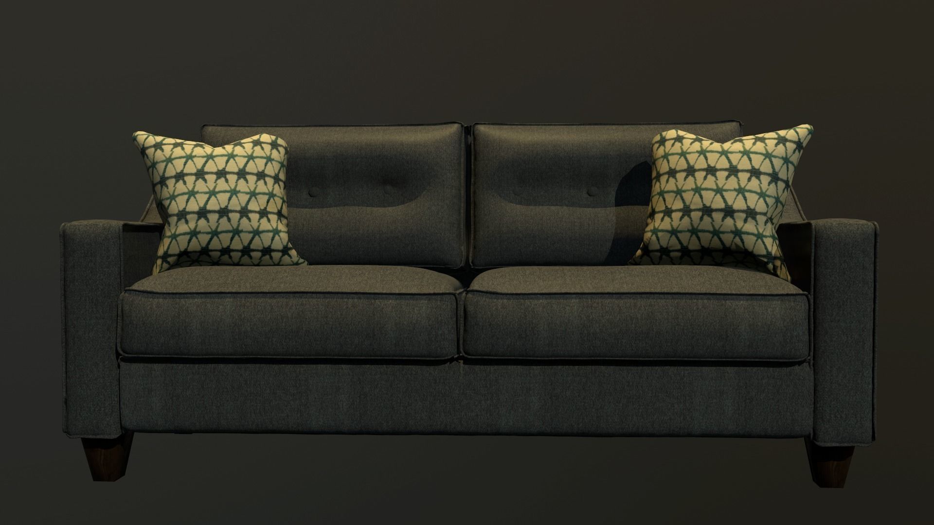 sofa for house Low-poly 3D model_0