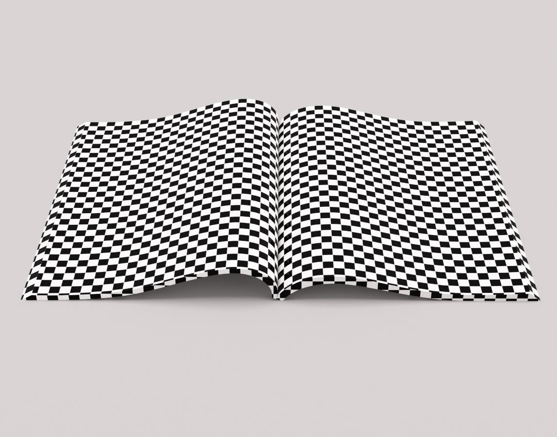 Opened magazine 3D model_2