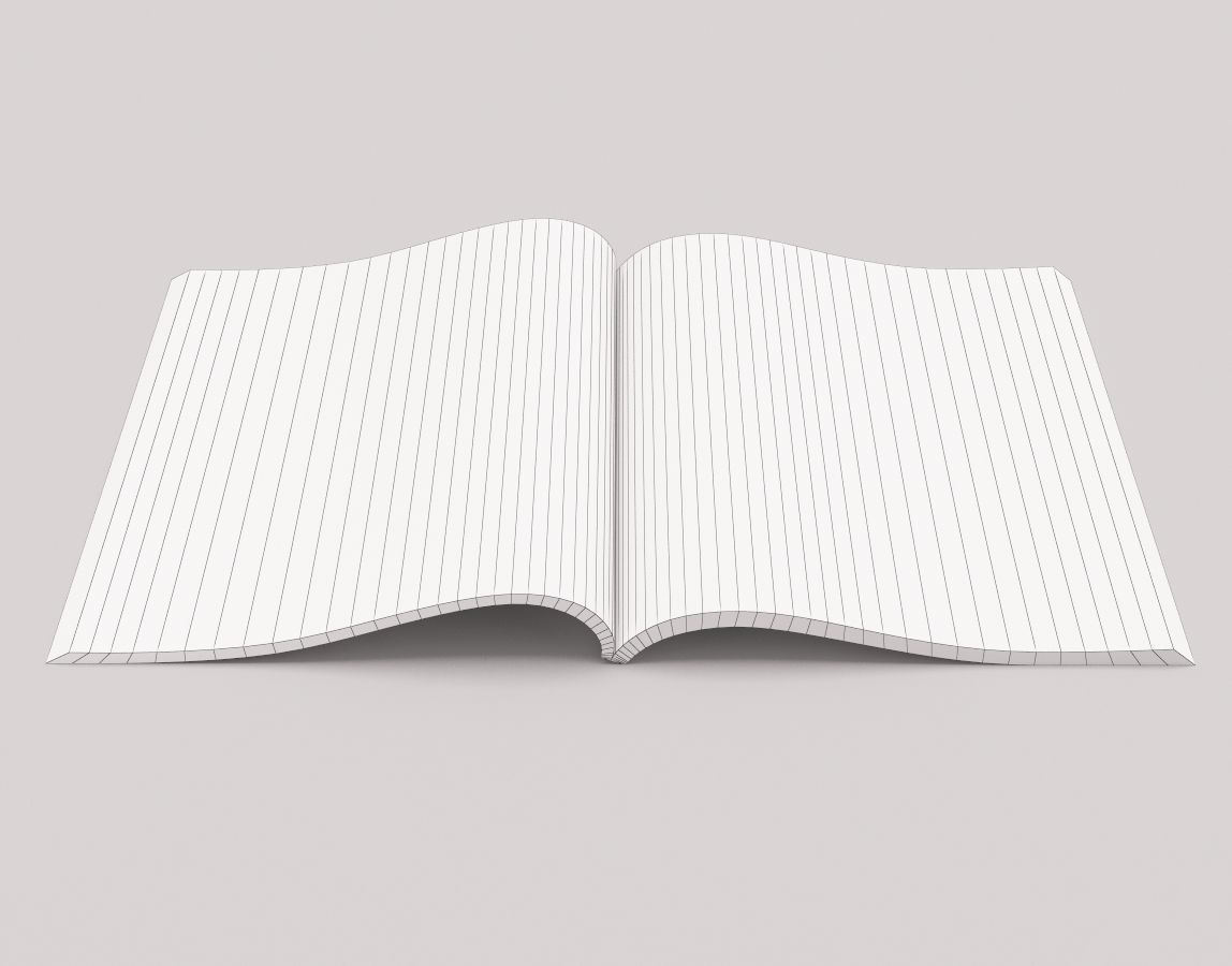 Opened magazine 3D model_1