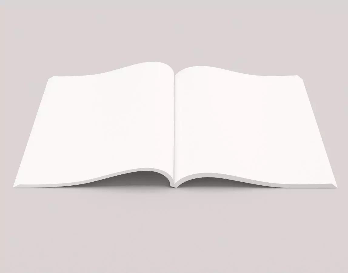 Opened magazine 3D model_0