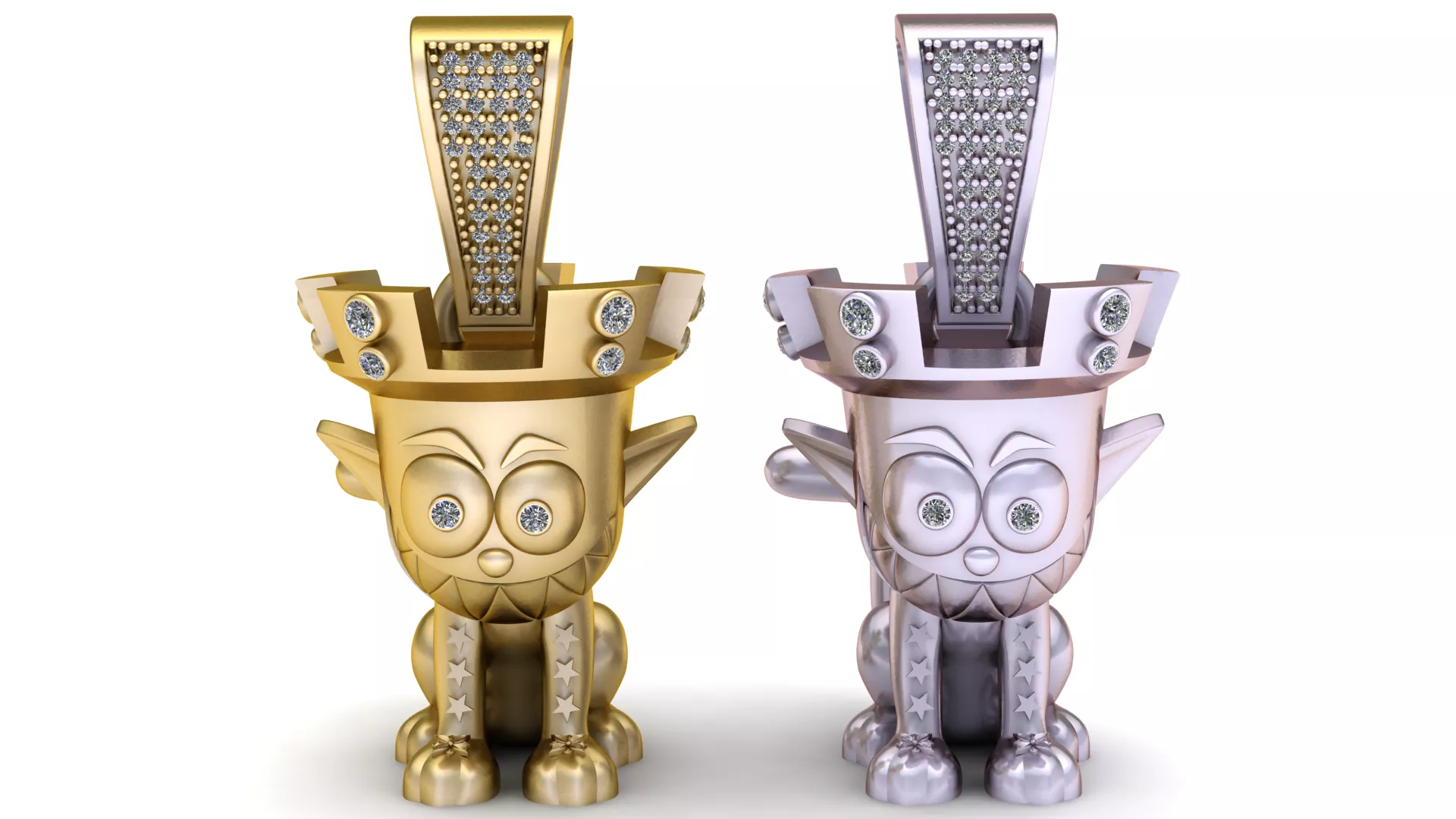 Cartoon Character Gem Pendant 3D print model