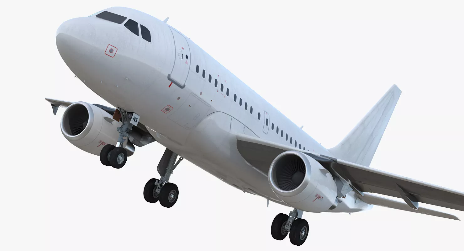 Airbus A318 Generic Rigged 3D model