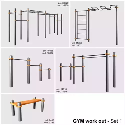 GYM workout set 3D model
