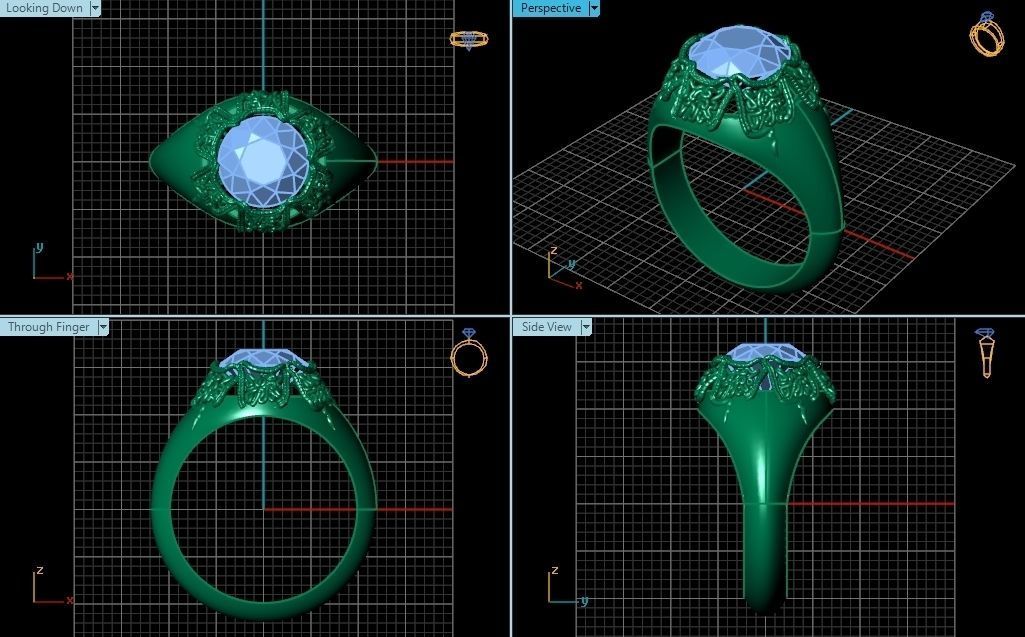 Ring R0103 3D print model_2