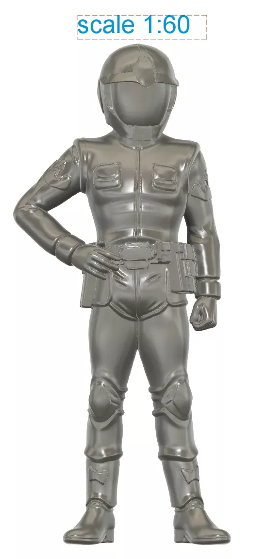 Gundam Pilot with Helmet 1-60 Scale 3D print model