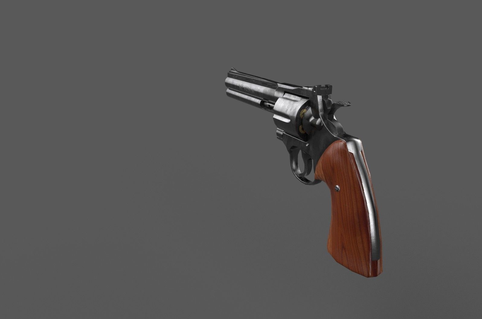 357 Magnum pistol Free low-poly 3D model_2