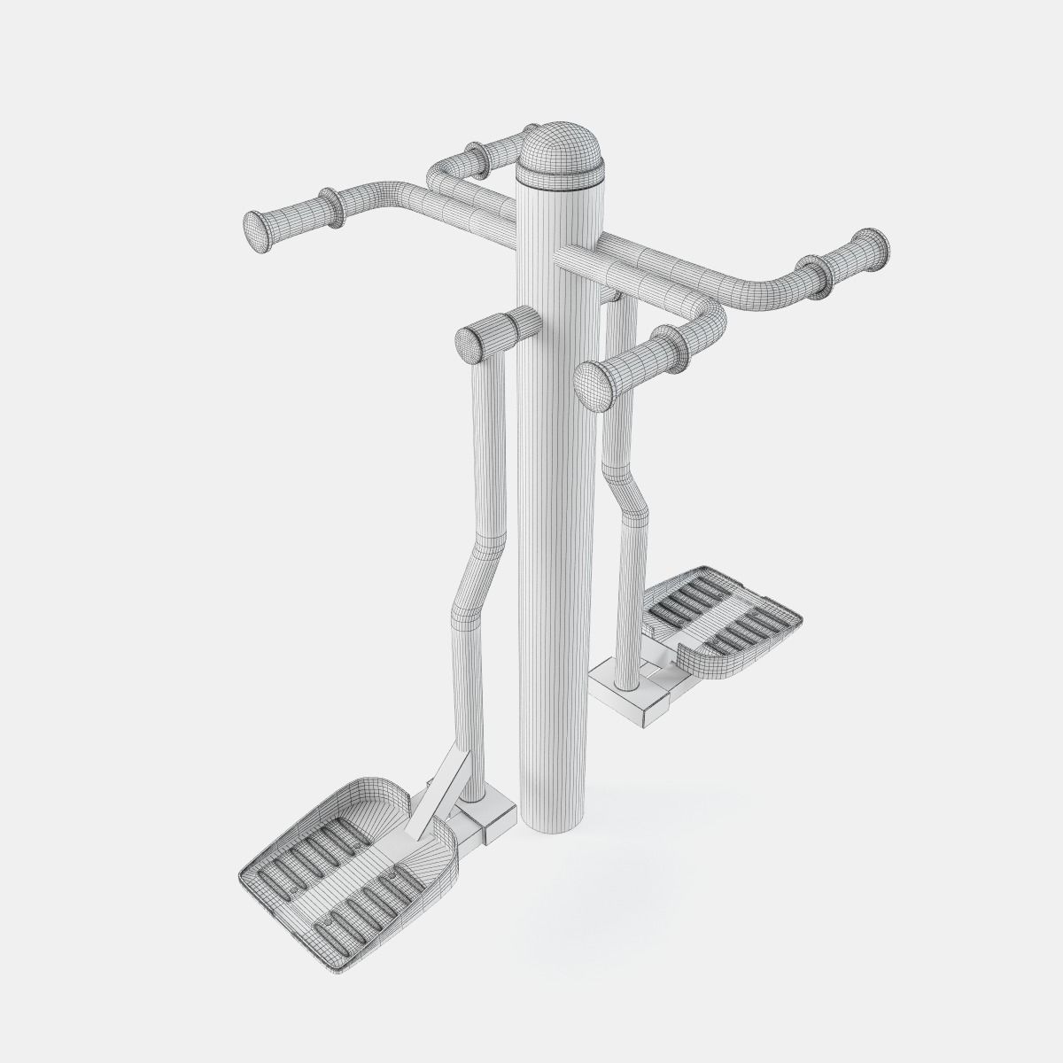 Outdoor Gym Set 001 3D model_14