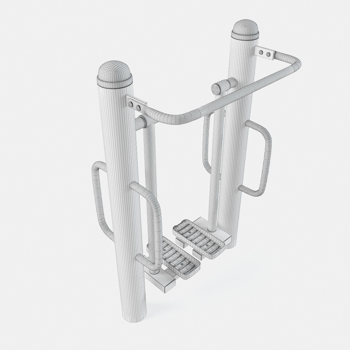 Outdoor Gym Set 001 3D model_20
