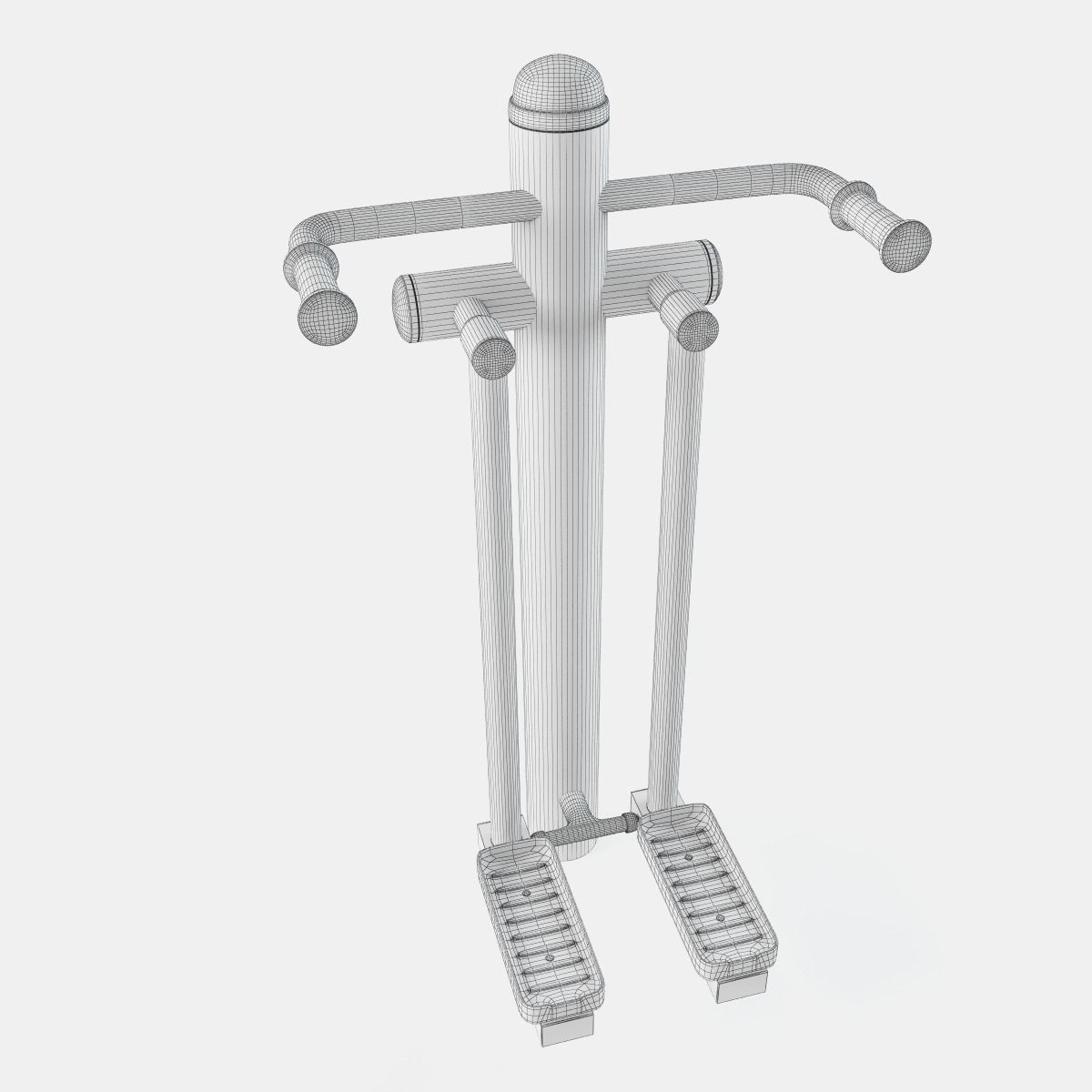 Outdoor Gym Set 001 3D model_6