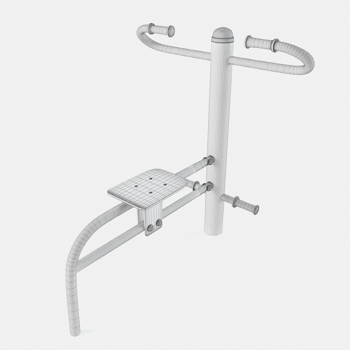 Outdoor Gym Set 001 3D model_24
