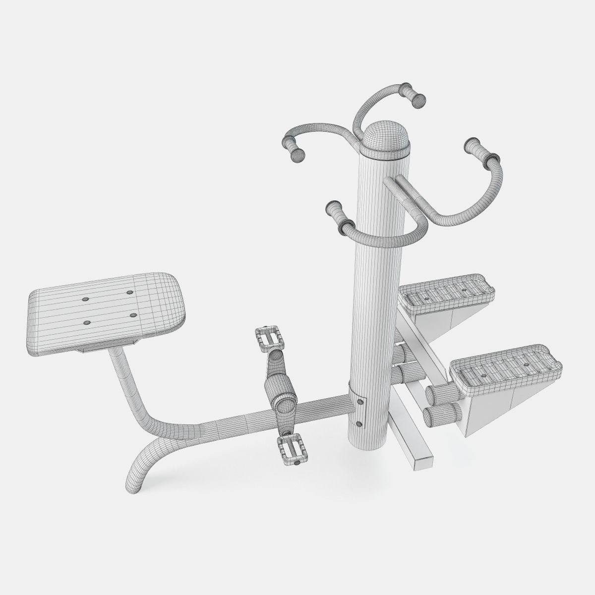 Outdoor Gym Set 001 3D model_4