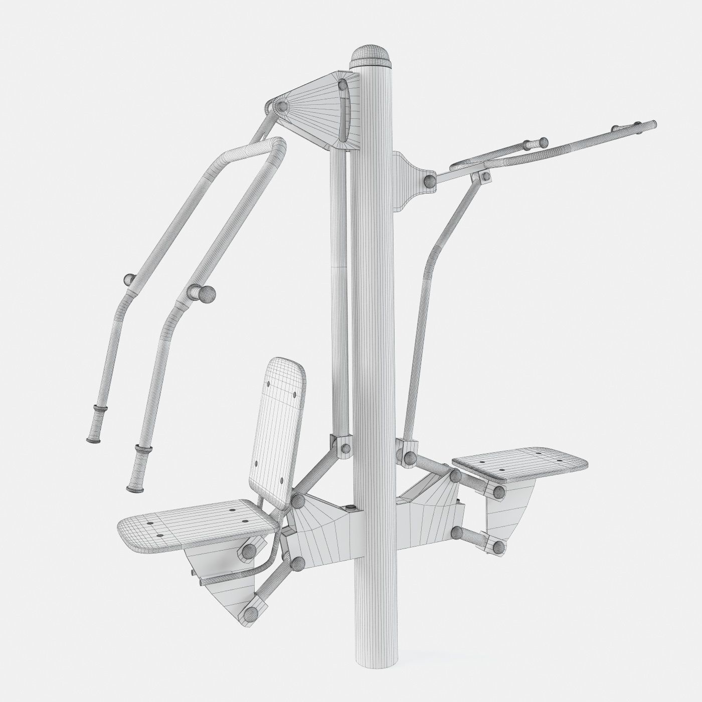 Outdoor Gym Set 002 3D model_16
