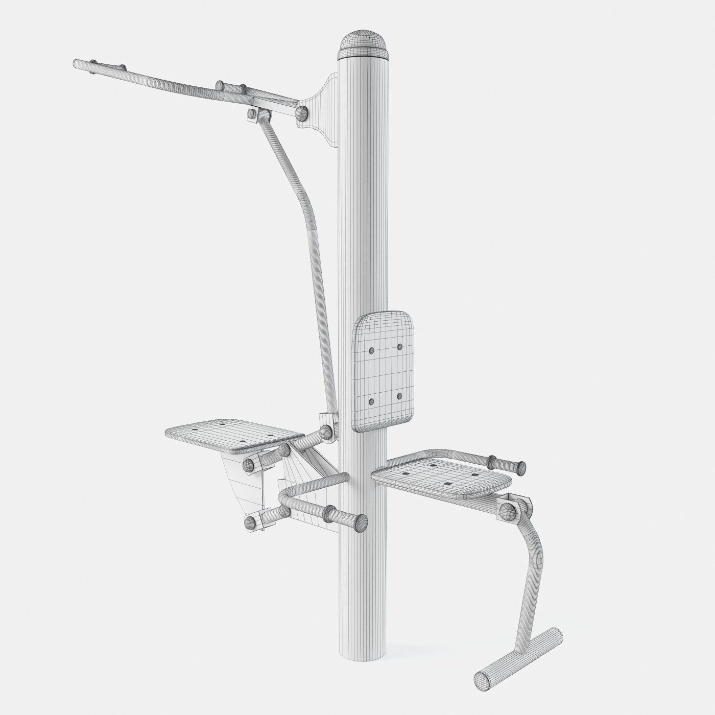 Outdoor Gym Set 002 3D model_13
