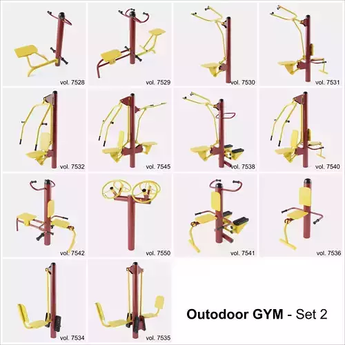 Outdoor Gym Set 002 3D model