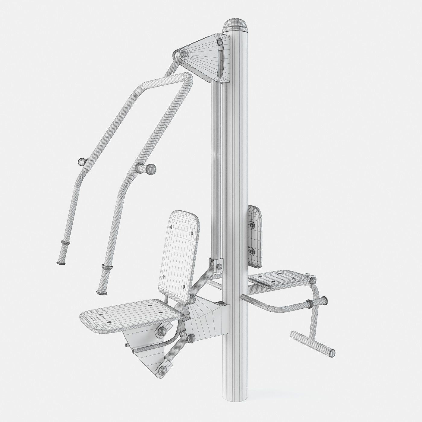 Outdoor Gym Set 002 3D model_21