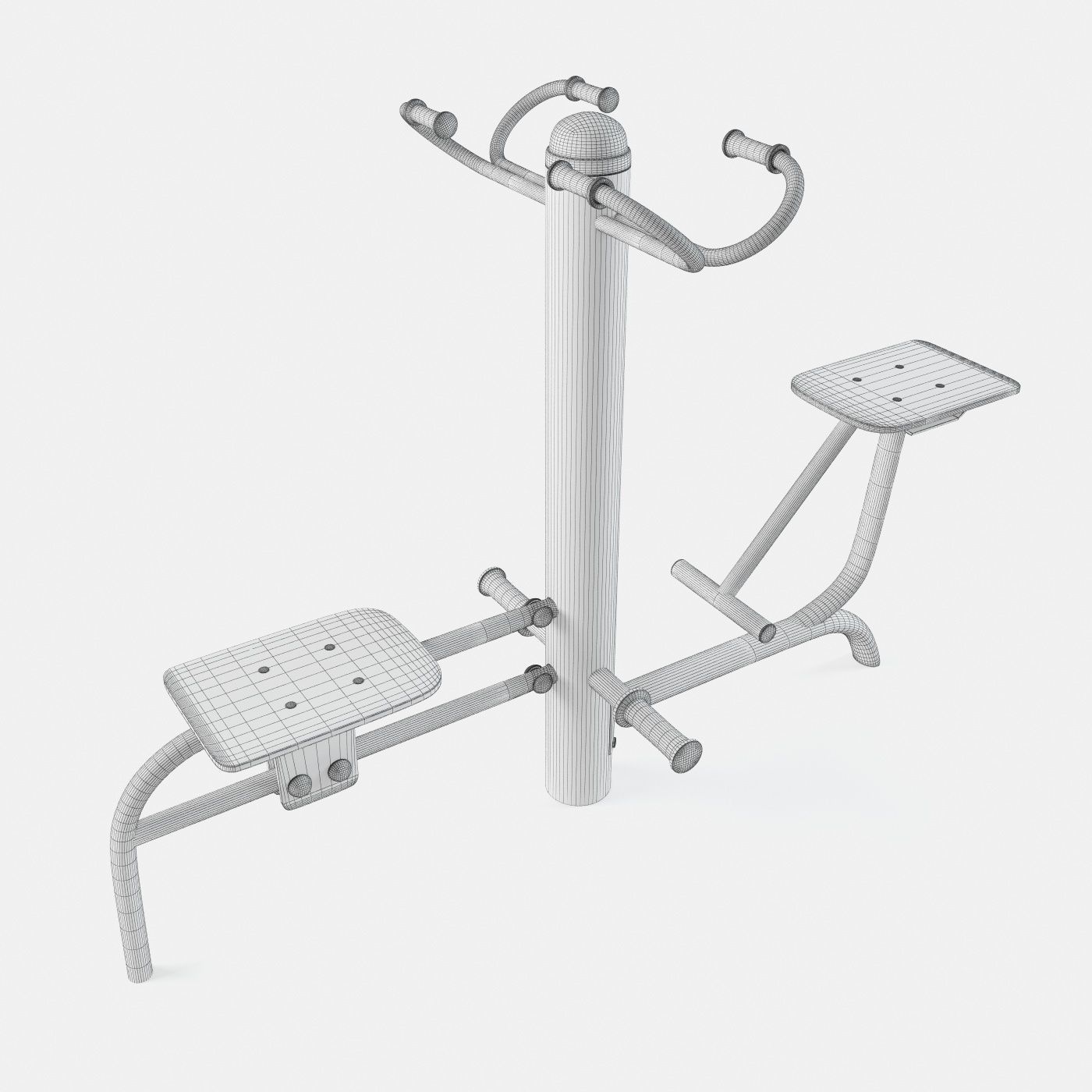 Outdoor Gym Set 002 3D model_6