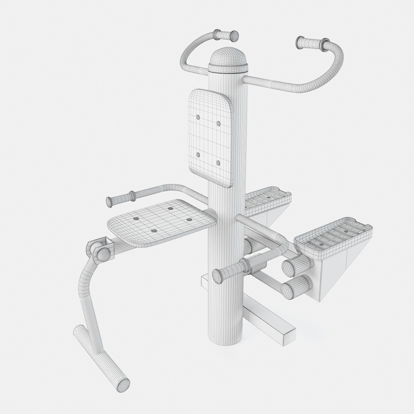 Outdoor Gym Set 002 3D model_26