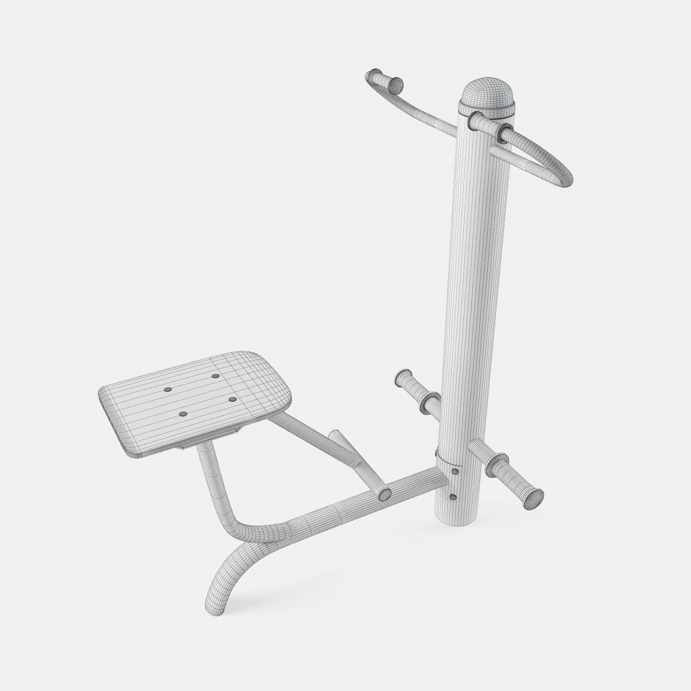 Outdoor Gym Set 002 3D model_4