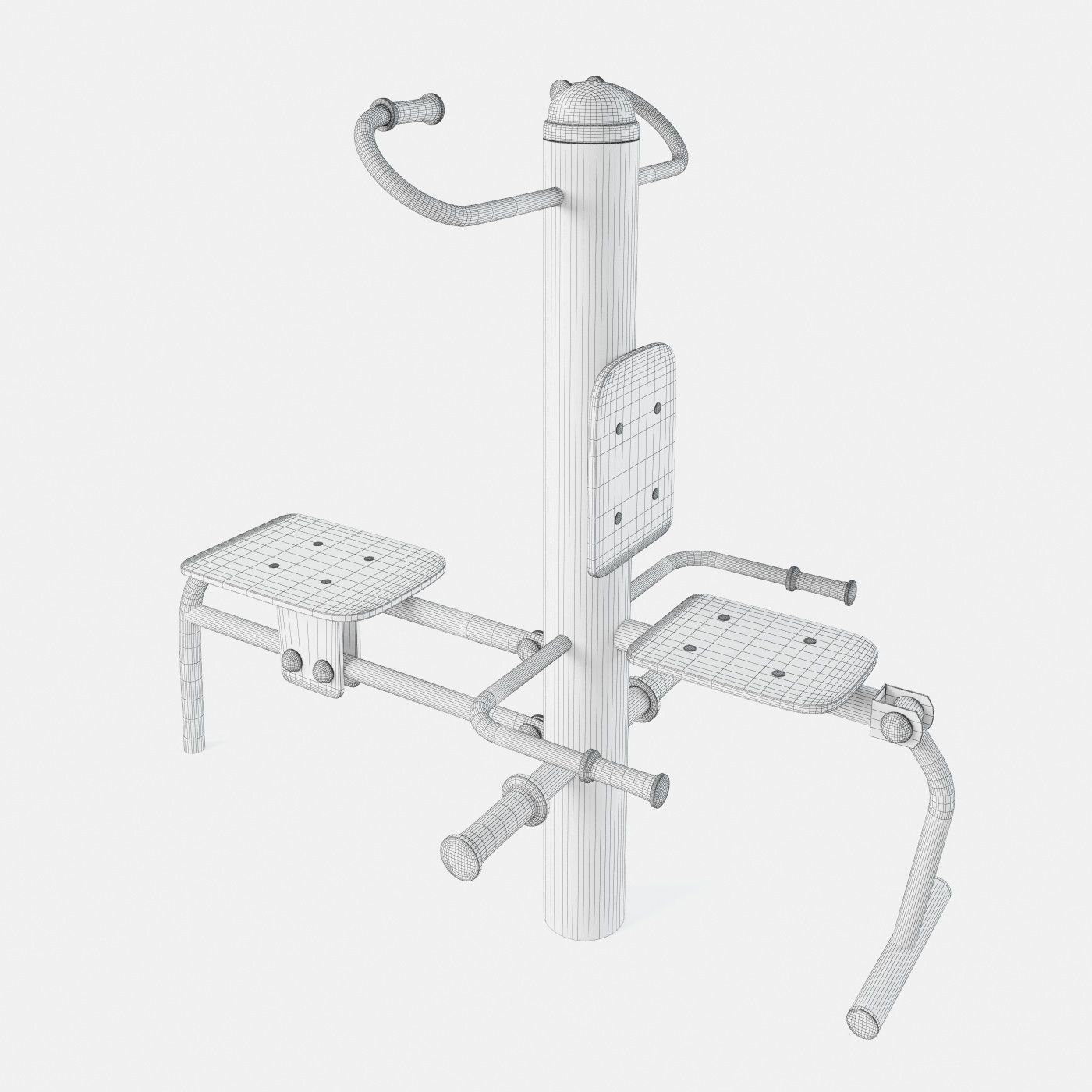 Outdoor Gym Set 002 3D model_22