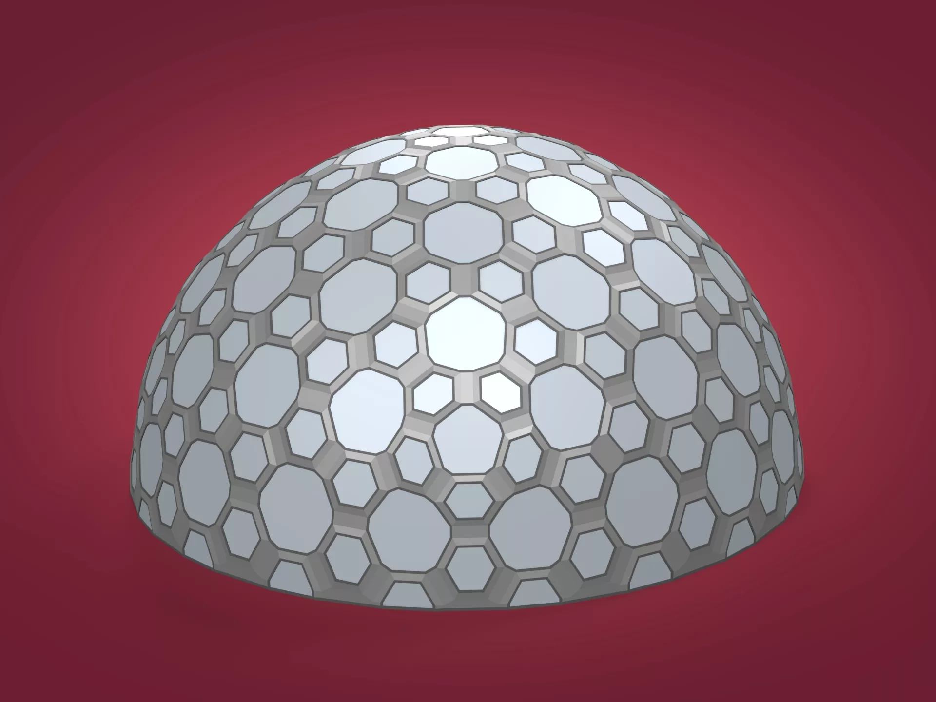 Geodesic Dome Low-poly 3D model